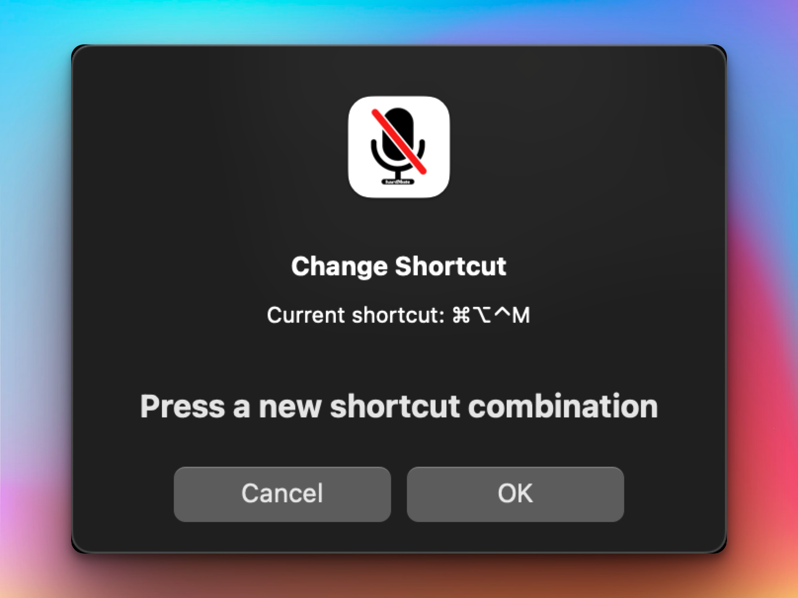 Hard Mute Keyboard Shortcut Settings